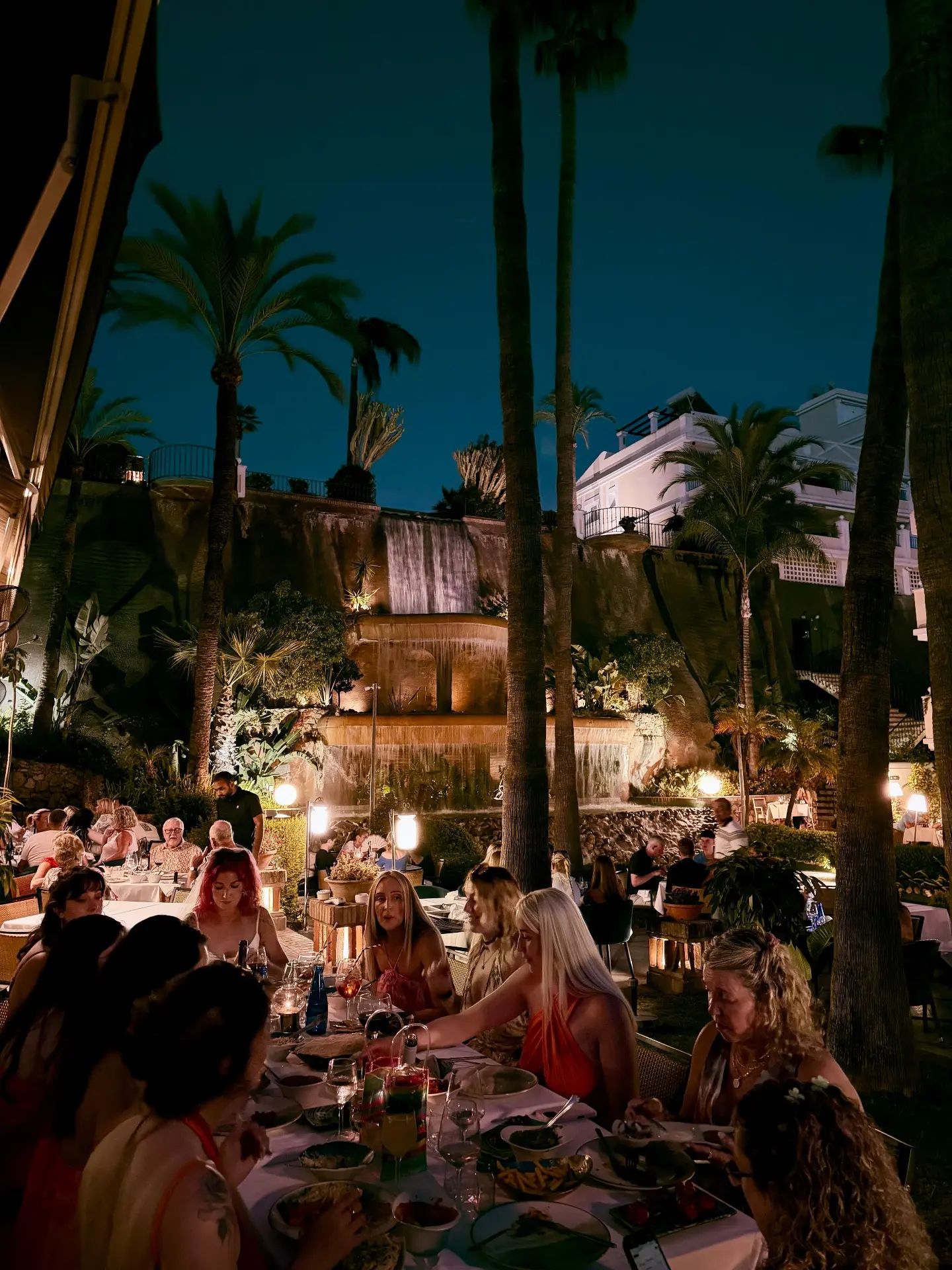 Indian curries and tandoori dishes served on a marble table in Marbella