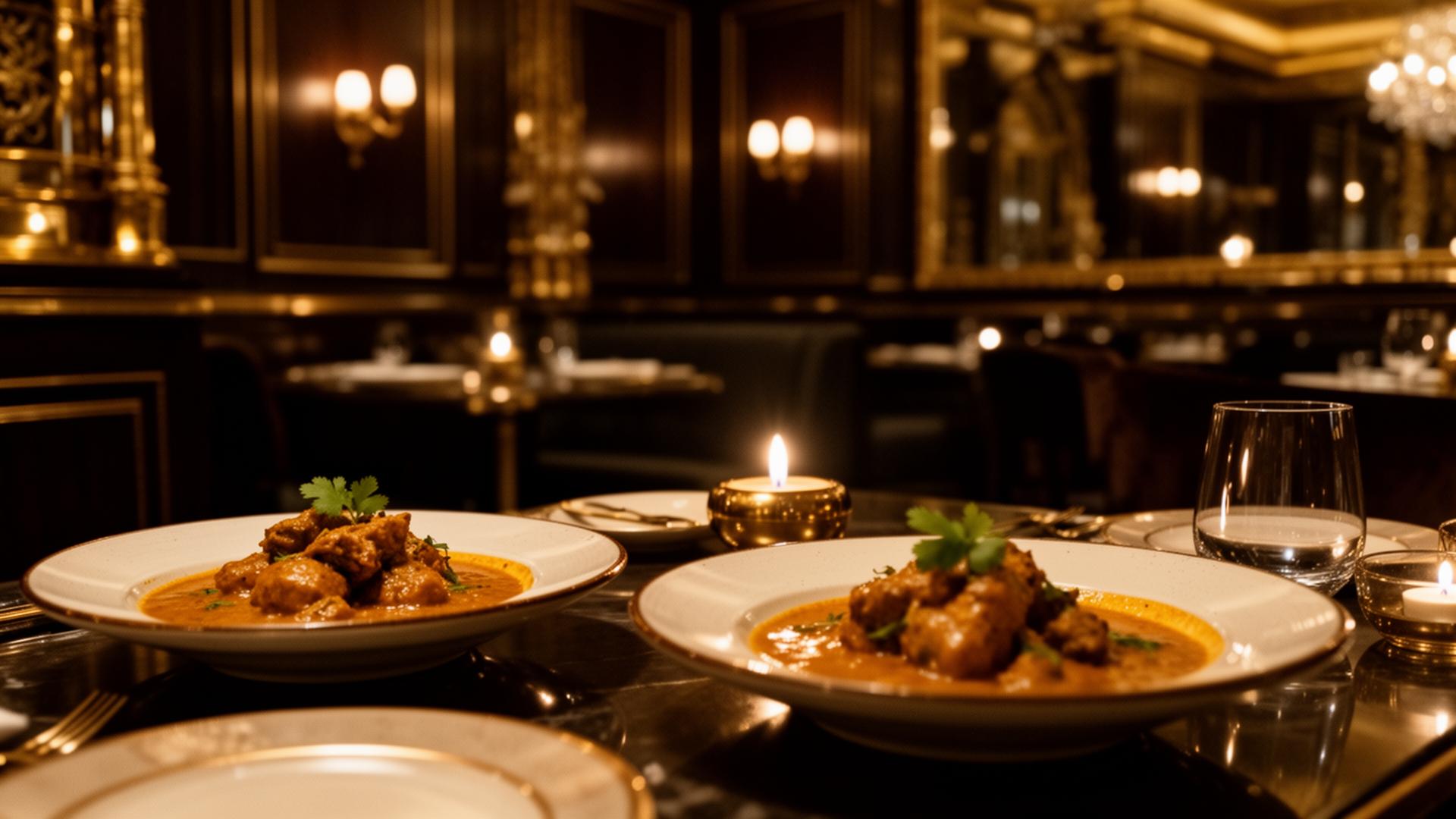 Luxury Indian fine dining interior