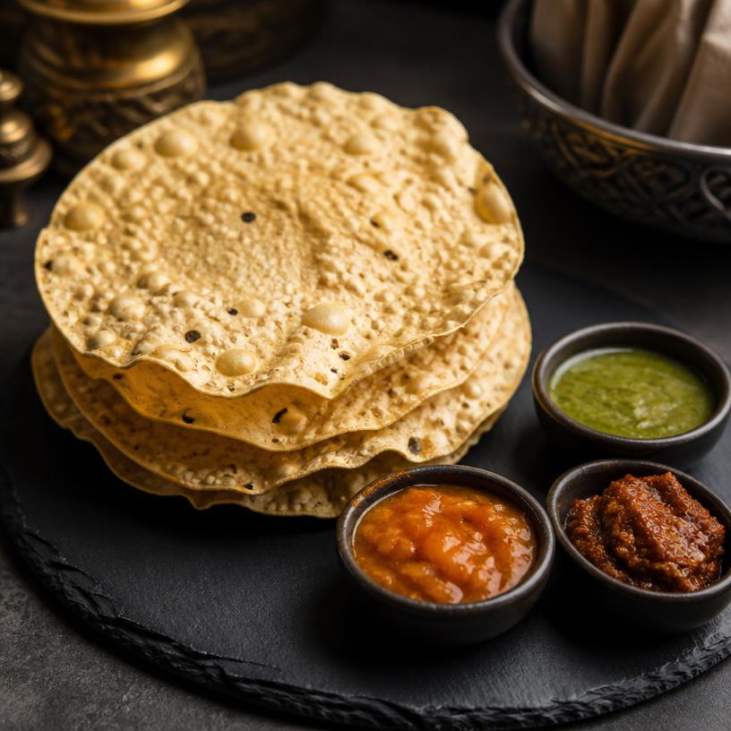 Papadom or Spicy Papadom